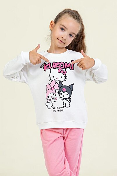 DMB BOYS & GIRLS Dmb Girl's Kuromi Tracksuit Set 3-8 Years Old Ecru