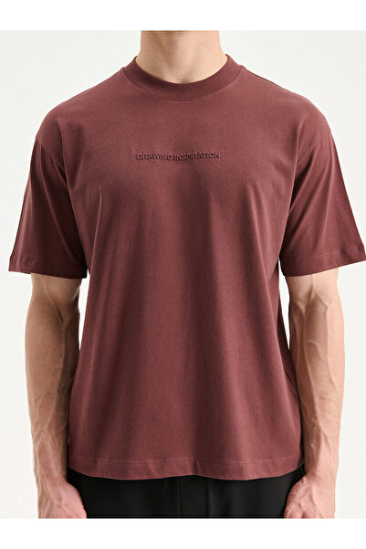 LC Waikiki Ανδρικό μπλουζάκι με στάμπα με λαιμόκοψη New Season