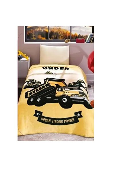 Özdilek Prime Tek Kişilik Battaniye (155x215)-Constraction Sarı