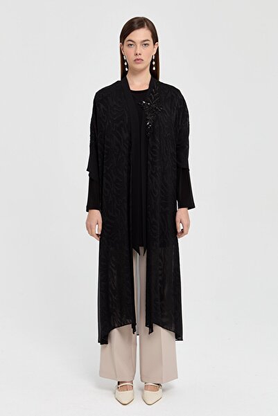 Nihan Büyük Beden Şık Tunik Takım Siyah