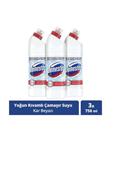 Domestos Yoğun Kıvamlı Çamaşır Suyu Kar Beyazı Maksimum Hijyen 750 MLX3