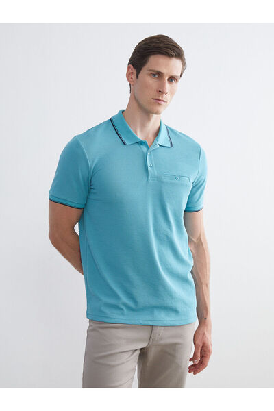 LC Waikiki Vizyon New Season Polo Collar Ανδρικό T-shirt με κοντό μανίκι και υφή
