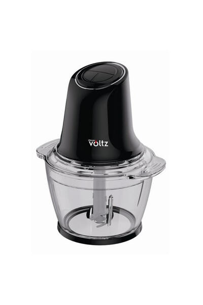 Voltz Oliver Daisy OV51111W Chopper, 600W, 1 liter, Double steel blade, Glass bowl, Black