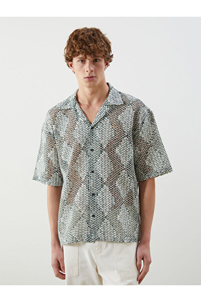 LC Waikiki Peak New Season Regular Fit Short Sleeve Patterned Men's Shirt