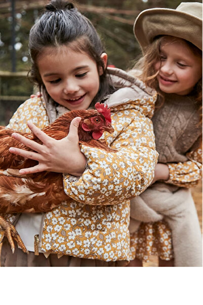 MAYORAL Kız Çocuk Çift Taraflı Mont 4-8 Yaş Kahve