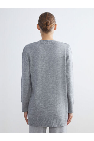 LC Waikiki New Season Crew Neck Stone Women's Knitwear Tunic