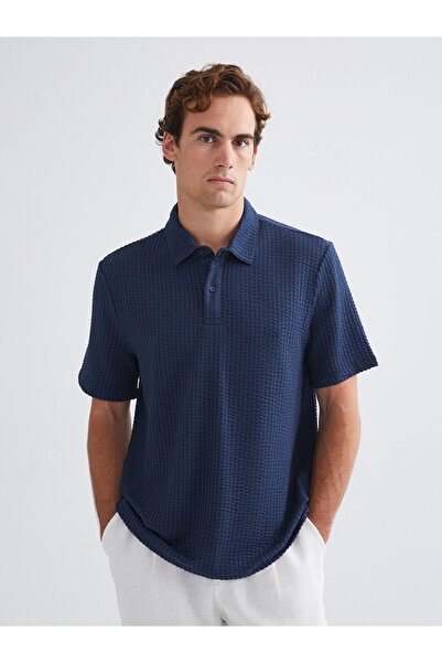 LC Waikiki Ανδρικό μπλουζάκι Navy Blue Polo Collar