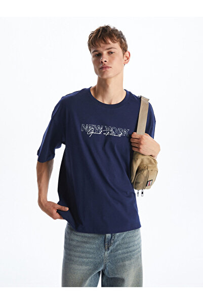 LC Waikiki Ανδρικό μπλουζάκι με στάμπα New York Crew Neck