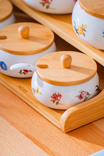 ACAR Leandra Wooden Spice Rack Set
