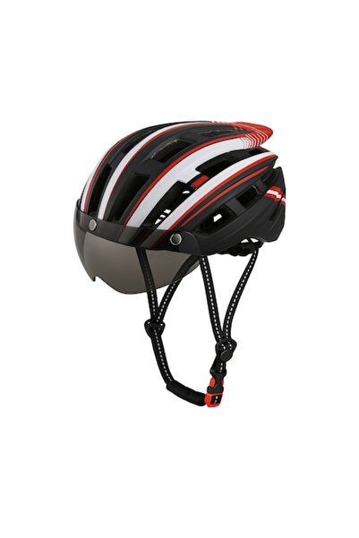 LEBLOU Bicycle Helmet with Magnetic Visor, LED, Adjustable Size 52-62 cm