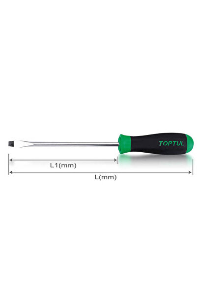 TOPTUL Flat screwdriver FAAB0510 TOPTUL, dimensions 0.8x5 mm, length 205 mm, active length 100 mm