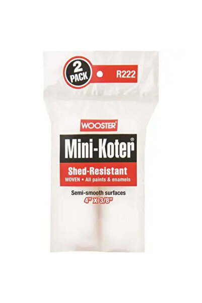 Wooster 2-Piece Mini-Koter Shed-Resistant Paint Roller Cover 4 x 3/8inch