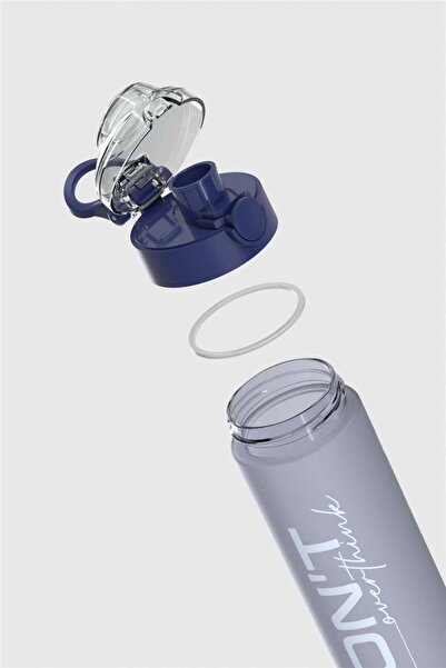 Renga Saga Loop Letter Patterned 630 ml Matte Tritan Flask 912137 Blue