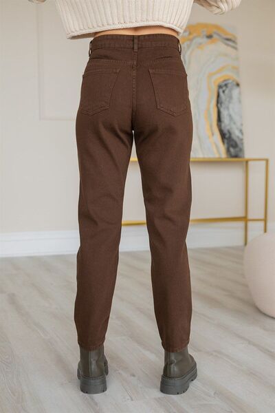 QUUL'Y New Season//High Waist//Mom Jeans//Boyfriend//Women's Denim Pants