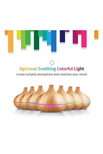 HALAMODO Brown Aroma Ultrasonic Essential Oil Diffuser Humidifier