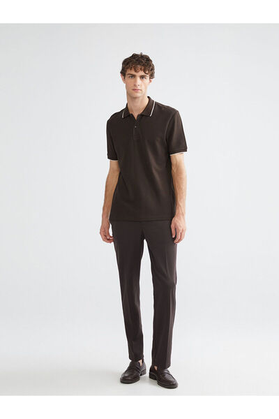LC Waikiki Southbluebrown Polo Neck Men's T-Shirt