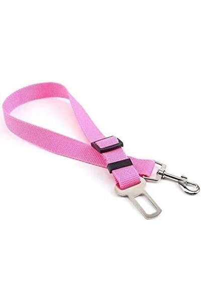 General Store Safety Belt for Dogs and Cats, Adjustable with Snap Hook, 2.5 X 70 cm, Pink