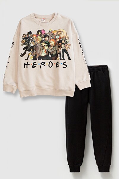 DMB BOYS & GIRLS Heroes Printed Boy's Tracksuit Σετ με ελαστική μέση και πόδι...
