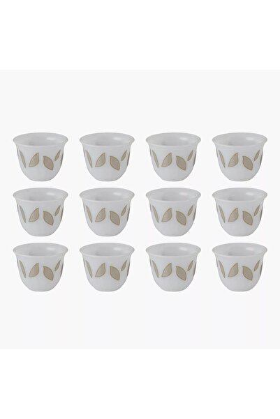 Generic Al Saif 12-Piece Porcelain Qahwa Cup Set - Large