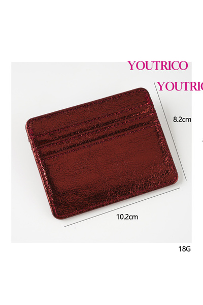 Youtrico RFID Blocking Leather Credit Card Case Holder Small Compact ID Card Holder Coin Purse