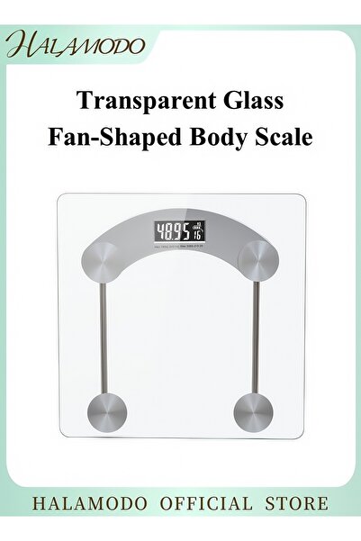 HALAMODO High-Strength Transparent Tempered Glass Digital Weight Scale Precis...