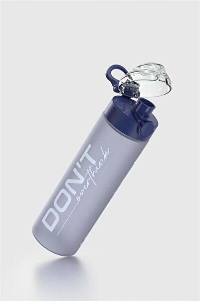 Renga Saga Loop Letter Patterned 630 ml Matte Tritan Flask 912137 Blue