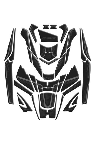 Redline Grafik Honda PCX 2025 Karbon Gri Full Set