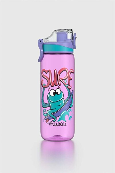 Renga Trego Patterned 630 ml Tritan Children's Water Bottle 912171 Purple