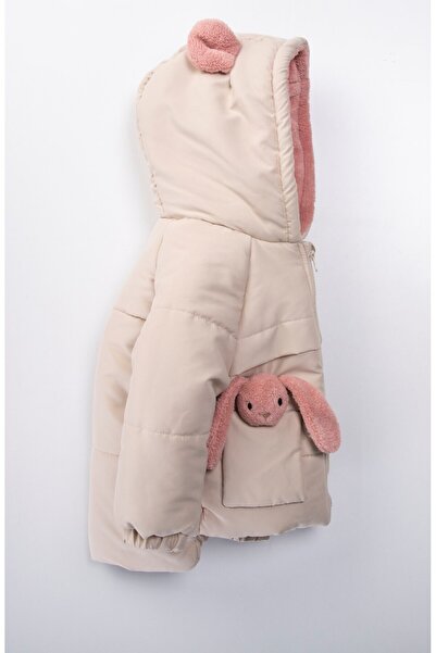 Midimod Water and Windproof Hooded Inflatable Plush Winter Girl's Coat 2-6 Years Old 50327