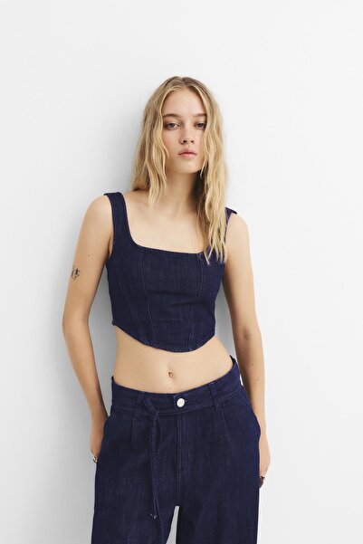 Pull & Bear Korse crop top