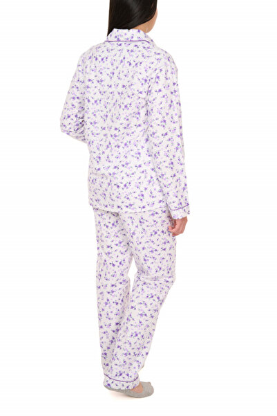 Centini Women's pajamas with buttons, Amalia, purple