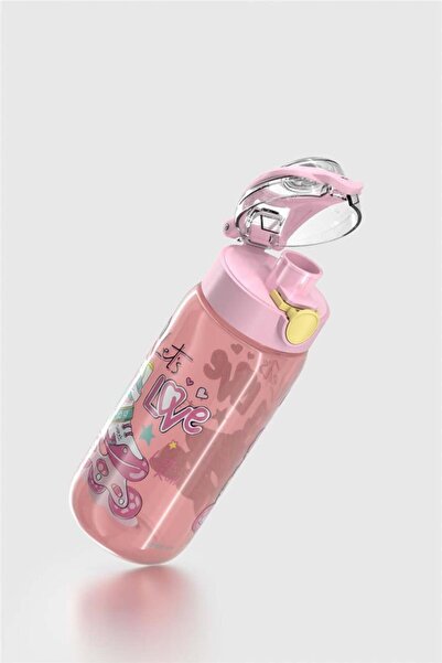 Renga Saga Patterned 530 ml Children's Water Bottle 912174 Pink-Yellow