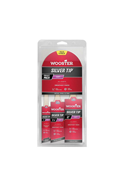 Wooster 3-Piece Silvertip Smoothest Finish Soft Paint Brush Set