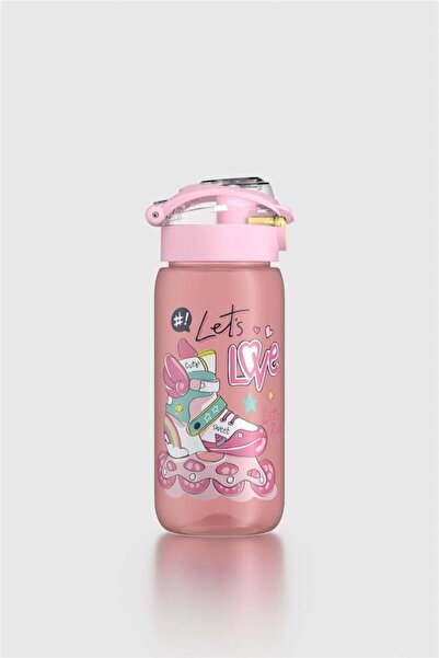 Renga Saga Patterned 530 ml Children's Water Bottle 912174 Pink-Yellow