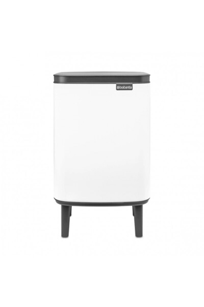 Brabantia Bo Small Hi 1006643 waste bin, 7 l, Raised, Smooth & silent opening, Anti-slip base, White