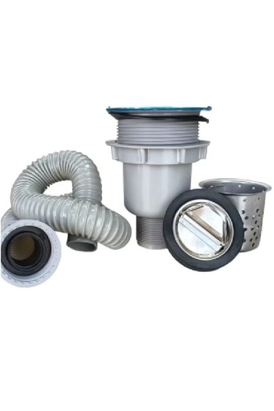 KANA مصرف حوض مع مصفاة وخرطوم لمغسلة المطبخ 1.25 بوصة