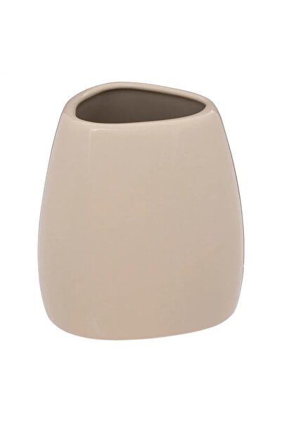 ACE حامل فرشاة أسنان 5Five من الفخار (8.5 × 7.5 × 9.5 سم، لون بيج كتان)