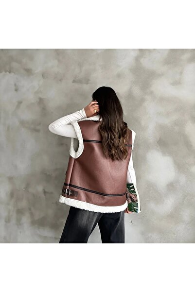 Store İthal ZR Peluşlu Süet Yelek