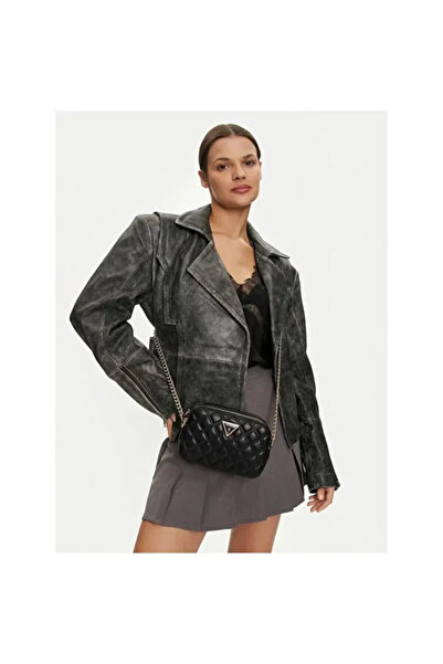 Guess Kadın Vegan Siyah Çapraz & Postacı Çanta