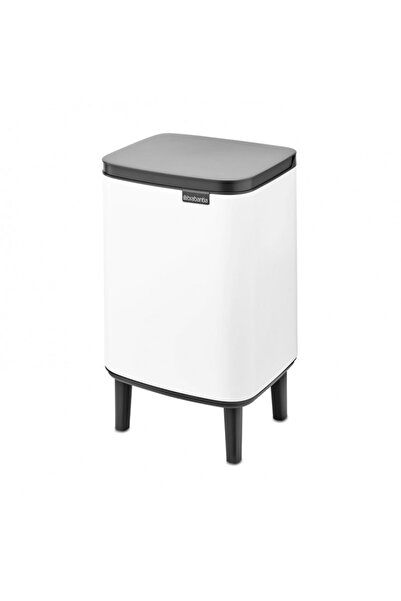 Brabantia Bo Small Hi 1006643 waste bin, 7 l, Raised, Smooth & silent opening, Anti-slip base, White