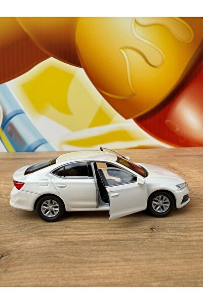 scntoys Skoda Octavia White New Diecast Metal Original Collection Pullback Car Doors Open
