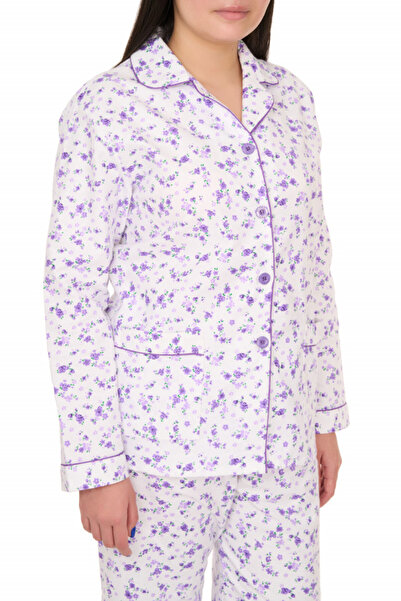 Centini Women's pajamas with buttons, Amalia, purple