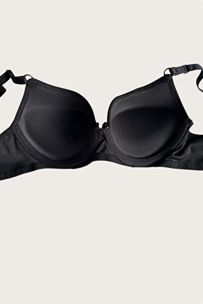 Generic Brand Black-Red 2-Piece Micro Fabric Push Up Padded Underwire Daily S...