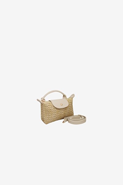 MARSEPTUN Audrey Single Handle Light Beige Straw Bag