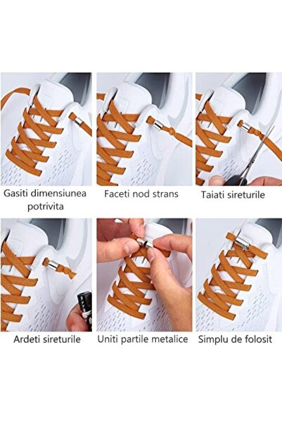 General Store Set 2 Elastic Laces with NO TOUCH System, SA&SO General Store®, Round, White