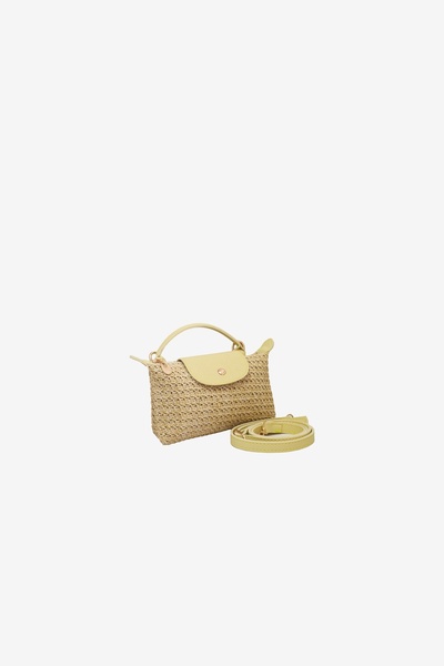 MARSEPTUN Audrey Single Handle Pastel Yellow Straw Bag