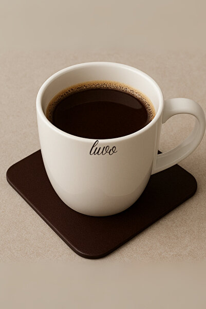 luvo Hakiki Deri Suya Sıvıya Dayanıklı Bardak Altlığı 2'li Gerçek Deri Premium