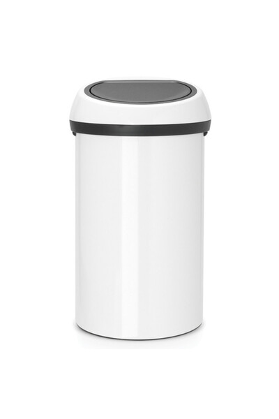 Brabantia Coș de gunoi Touch Bin 647246, 60 l, Deschidere silențioasă și lină, Alb
