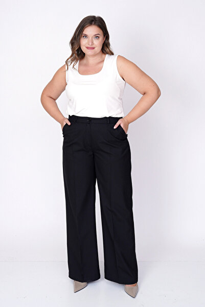 Büyük Moda Thick Fabric Wide-Leg Pants