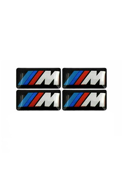 General Store Set 4 Emblems/Sticker/Logo M BMW for Alloy Wheels, Steering Wheel, Gear Knob, Dashboard